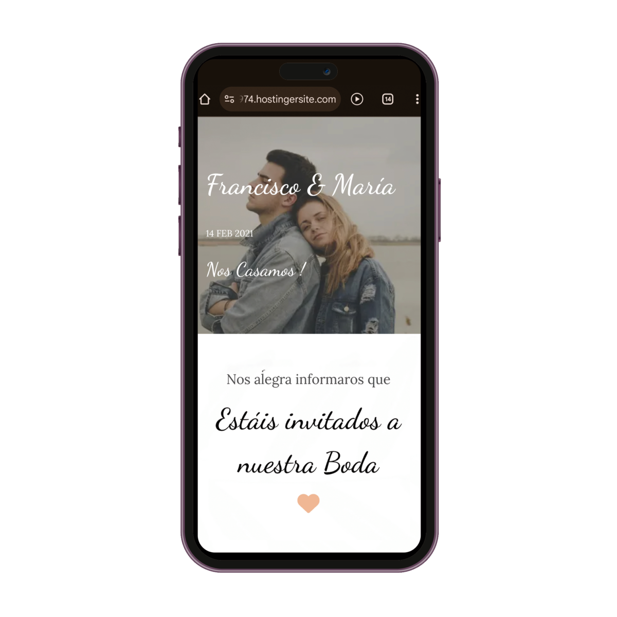invitación de boda modelo 2 Moderna